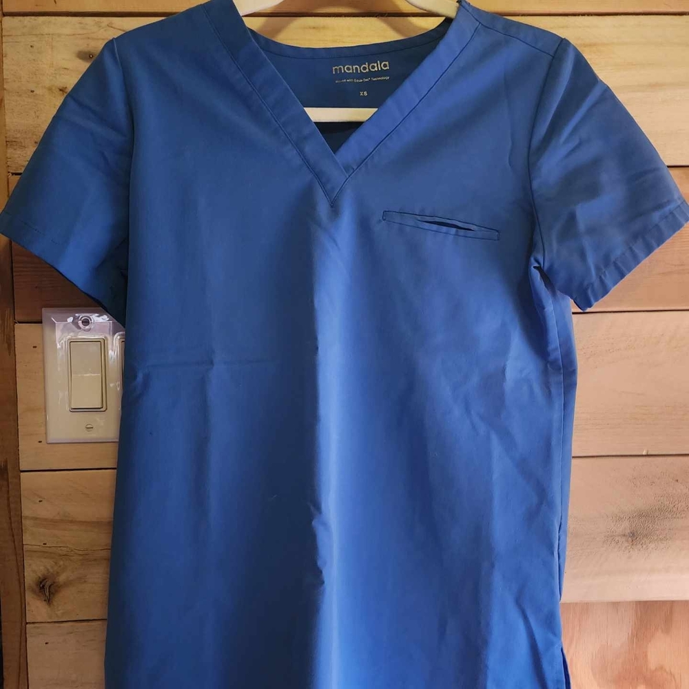 Royal Blue Mandala Scrub Set